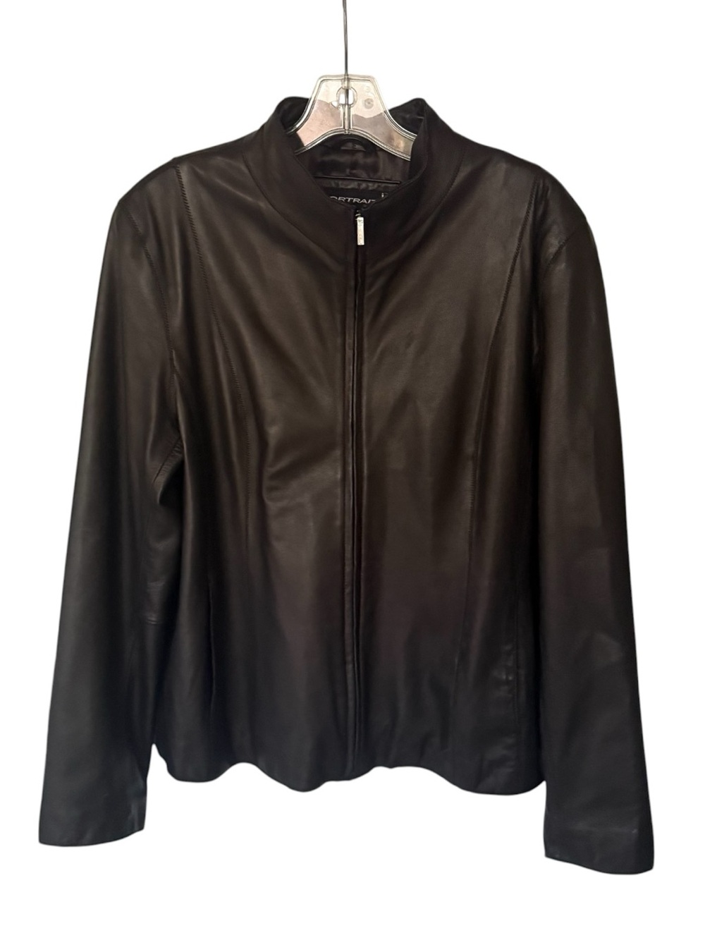 Portrait Genuine Leather Zip Jacket - Size XL
